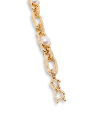 Women's Imitation Pearl Linked Chain Belt