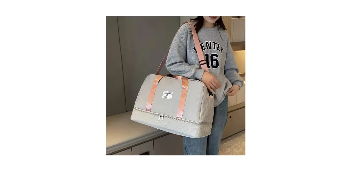 Женская сумка BATFOX Three-dimensional Diamond Patterned Small Square Tote, Crossbody bag with Dry Wet Separation & Double-sided Pockets, цвет: Чёрный — фото 4