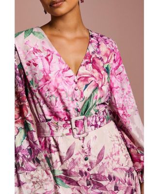 Women's Chiffon Midaxi Dress With Belt