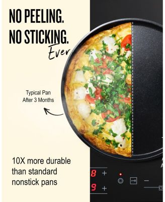 Energy Nonstick Ceramic Frying Pan 6-Piece Set - Lightweight, Easy to Clean and Made w/o PFAS, PFOA & PTFE - Induction & All Stovetop Compatible