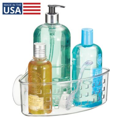 Plastic Suction Corner Shower Basket for Bathroom