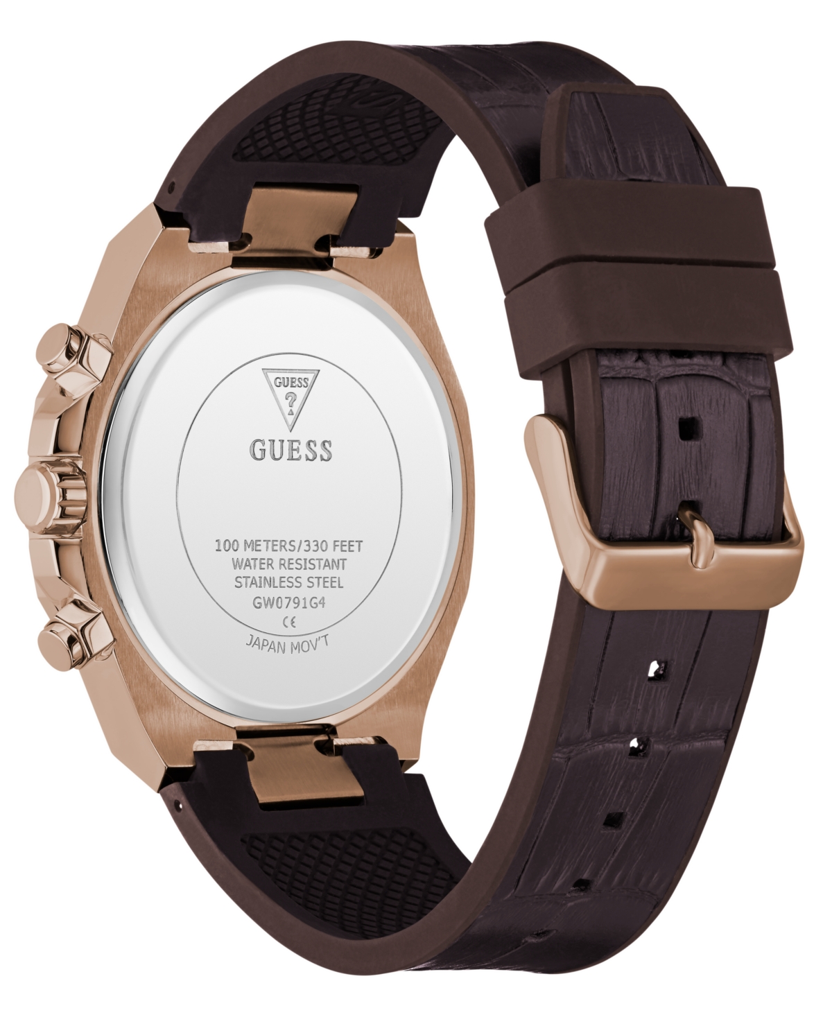 Guess Men's Brown Multi-Function Watch, 44mm