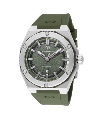 Men's TM-416067 CORAL  Quartz 3 Hand Olive Green Dial Watch