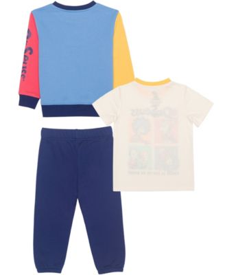 Boys' Toddler 2T-5T Cat in the Hat Printed T-Shirt, Short-Sleeve T-Shirt and Joggers, 3-Piece Set