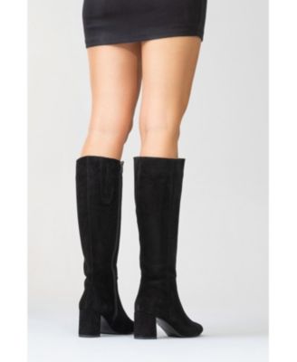 Sejas Leather Block Heel Knee-High Boot (Women)