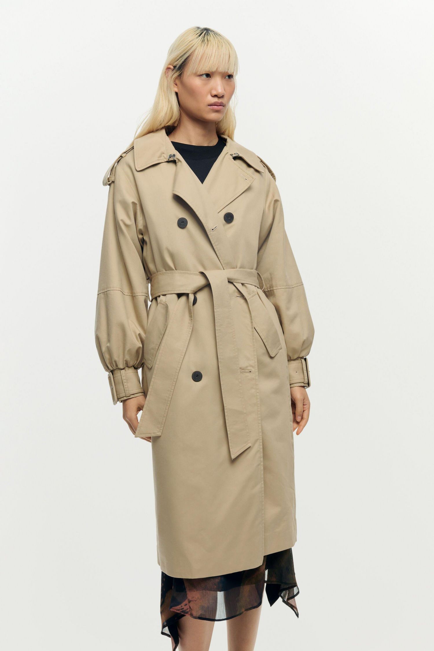 Women's Double-lapel trench coat