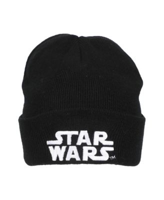 Men's Starwars Embroidery Speckled Yarn Acrylic Knit Beanie Cuff Beanie