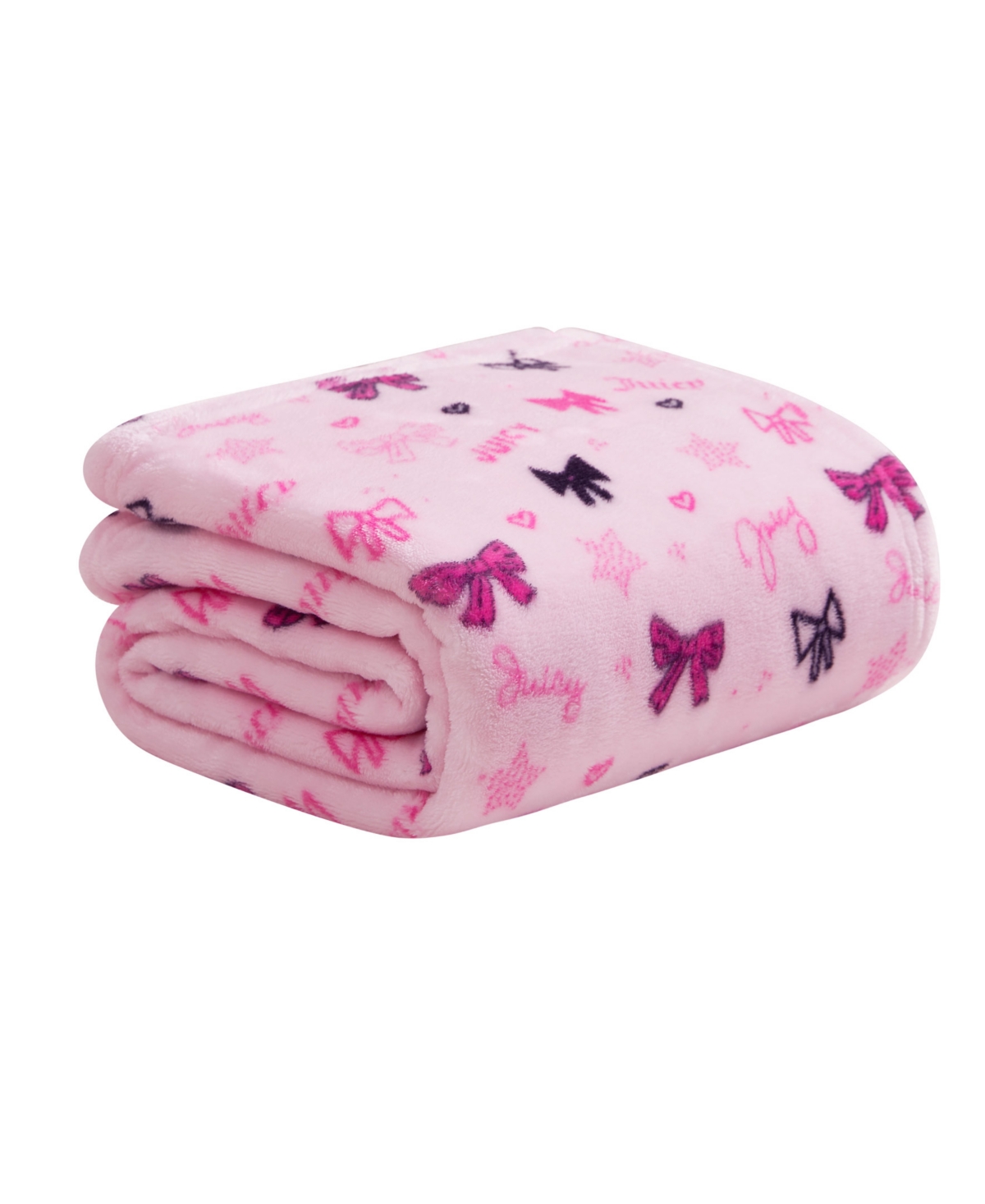 Juicy Couture Baby Plush Throw Blankets, 40" X 50" In Pink