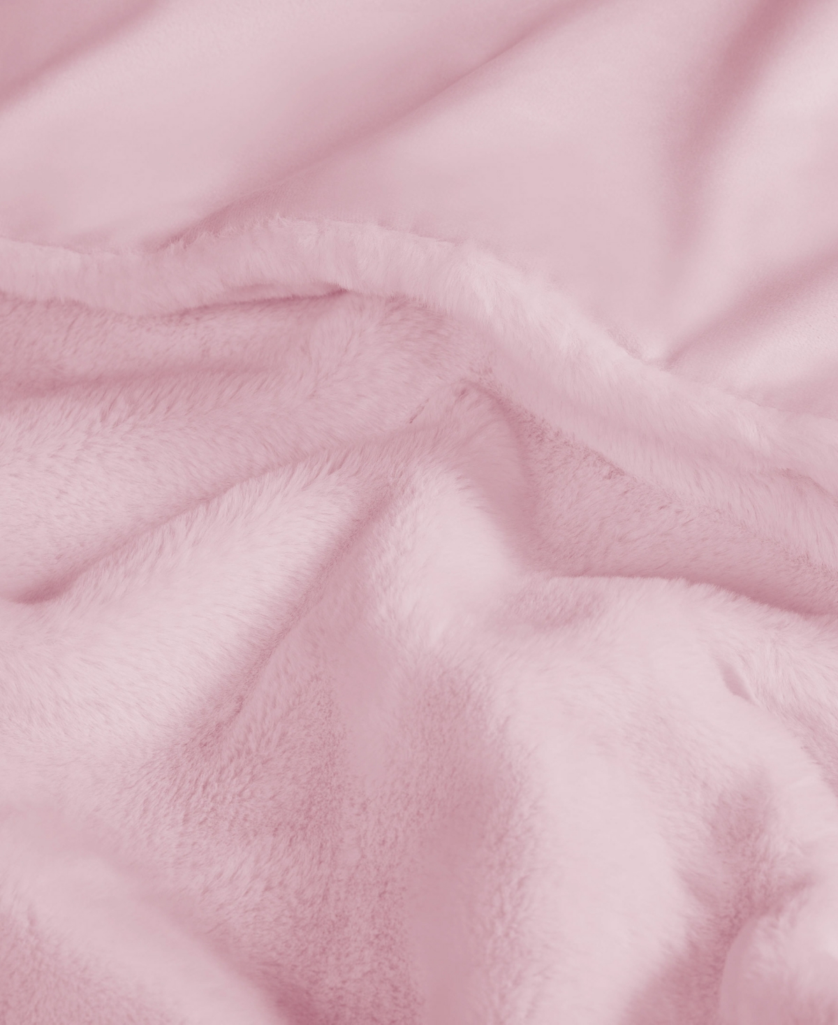 Juicy Couture Rabbit Mink Faux Fur Throw Blanket, 50" X 70" In Pink