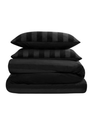 Jenny Velour Striped Jacquard 3-Pc. Comforter Set, Full/Queen