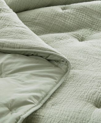 Breeze Cotton Embroidered 3-Pc. Quilt Set, King