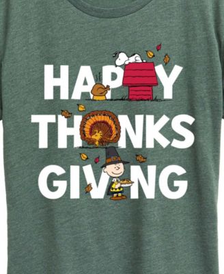 Plus Size Peanuts Thanksgiving Graphic T-shirt