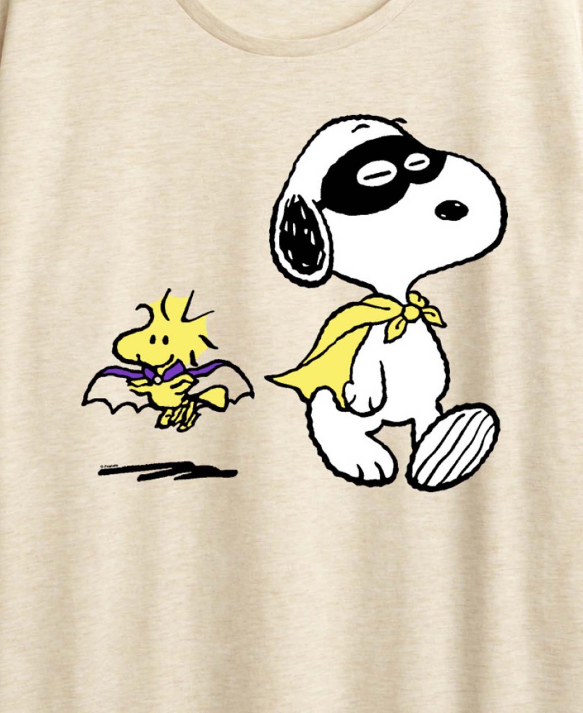 Hybrid Apparel Snoopy And Woodstock Halloween Costume Women's Short Sleeve Graphic T-shirts In Brown