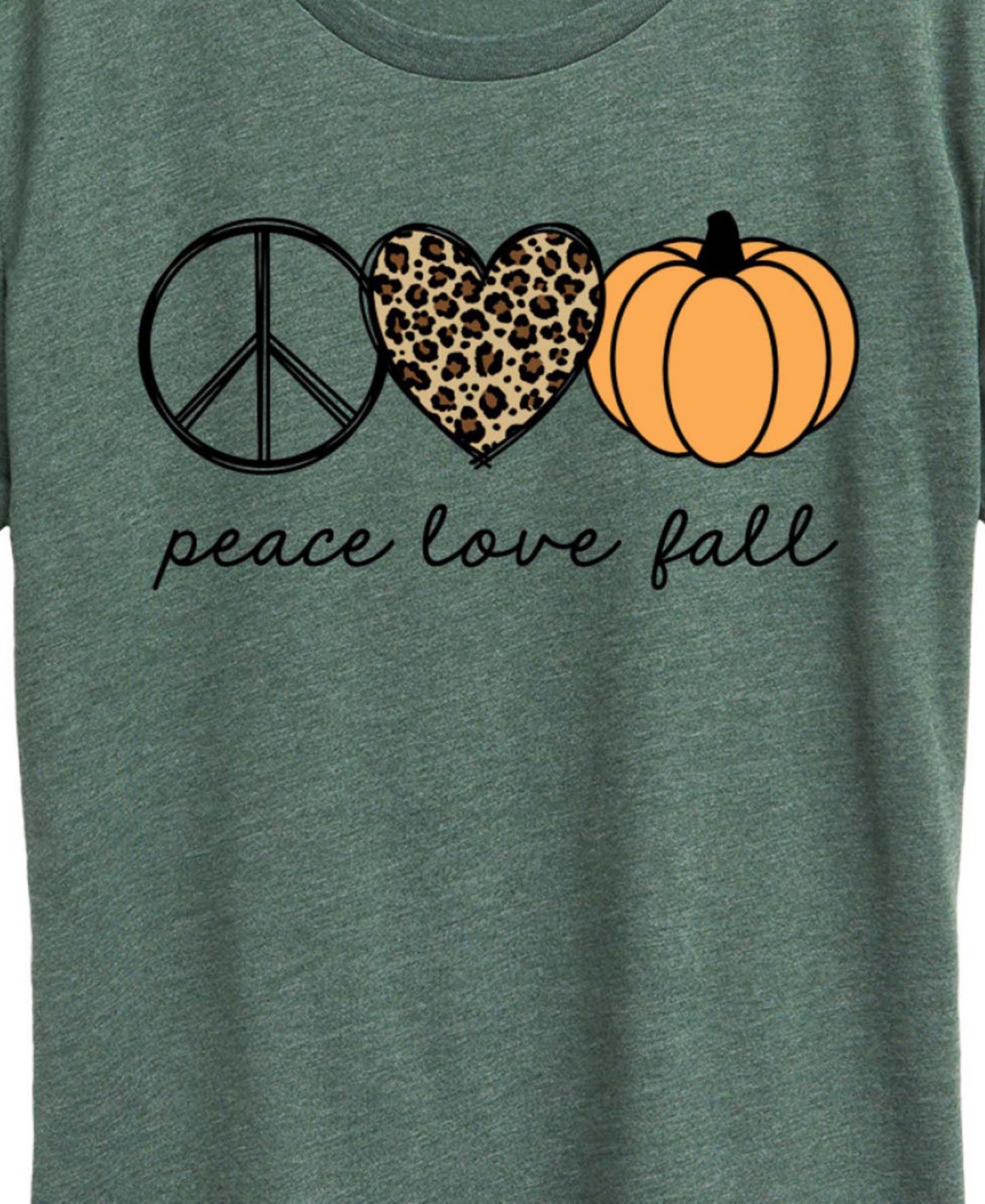 Peace Love Hybrid Apparel Plus SizePumpkin Women's Short Sleeve Graphic T-shirts