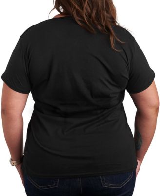 Peace Love Plus Size Halloween Women's Short Sleeve Graphic T-shirts