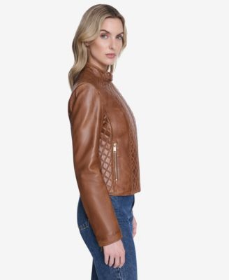 Women's Marlette quilted lamb leather scuba jacket