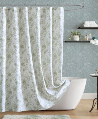 Walled Garden Tonal Floral Shower Curtain, 72" x 72"