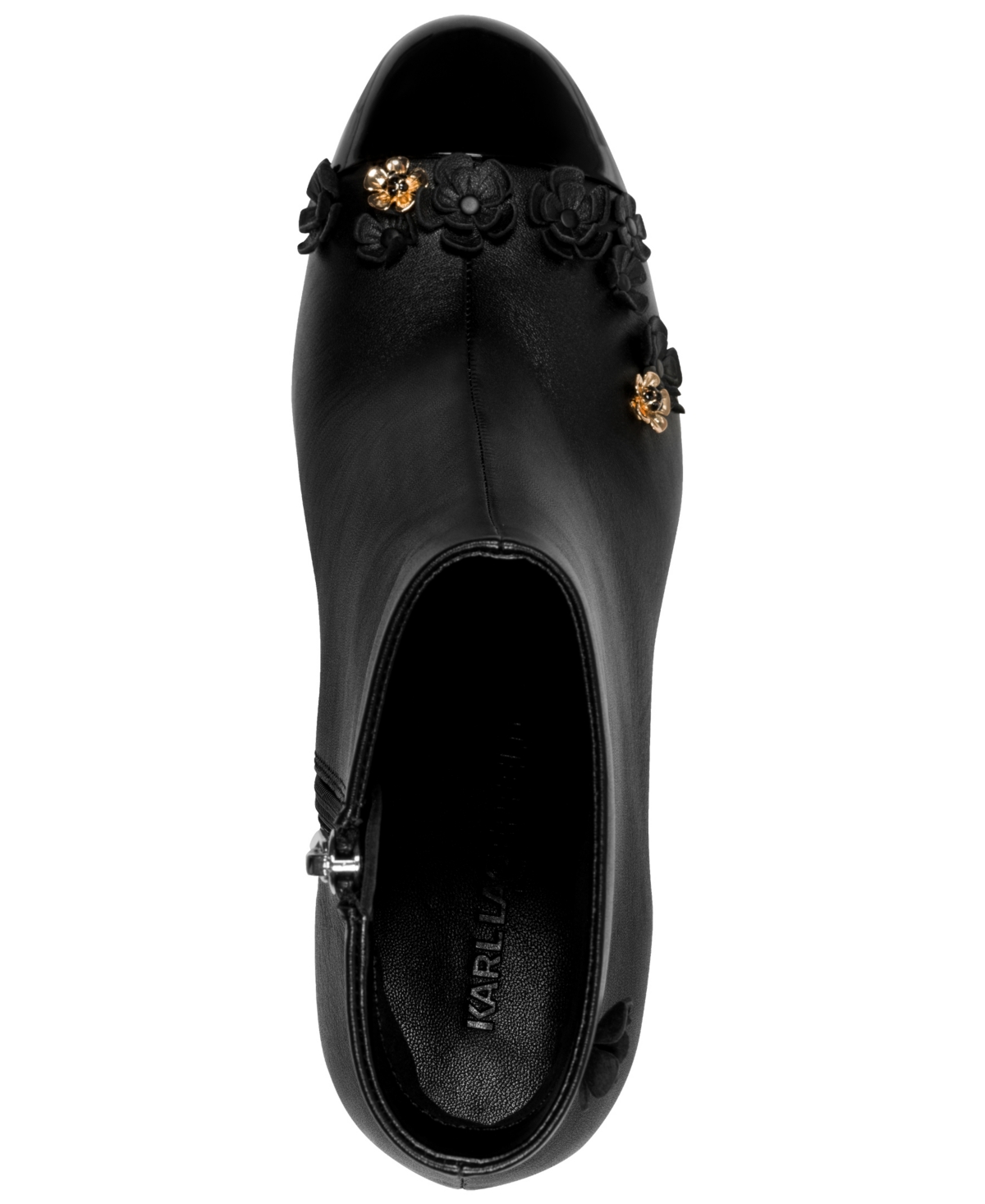 Karl Lagerfeld Dalyn Fleur Booties In Black