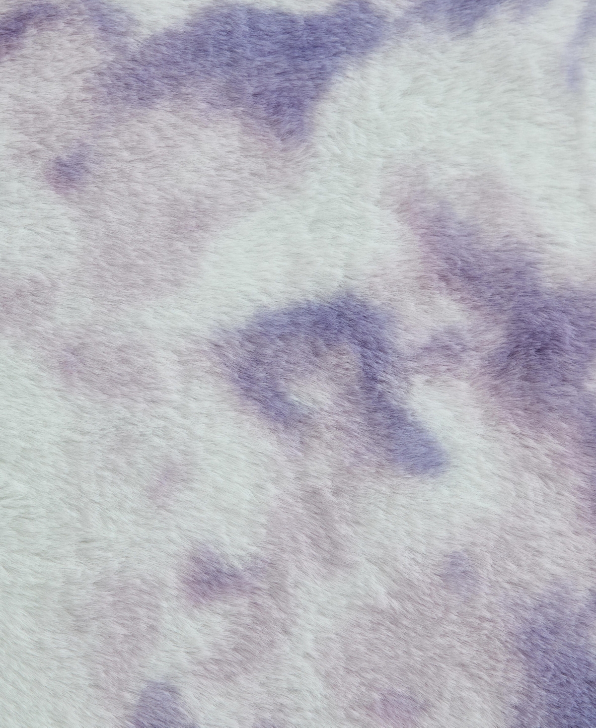 Betsey Johnson Printed Faux Rabbit Fur Blanket, 70" X 50" In Purple