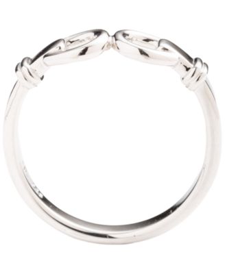 Sterling Silver Horsebit Band Ring