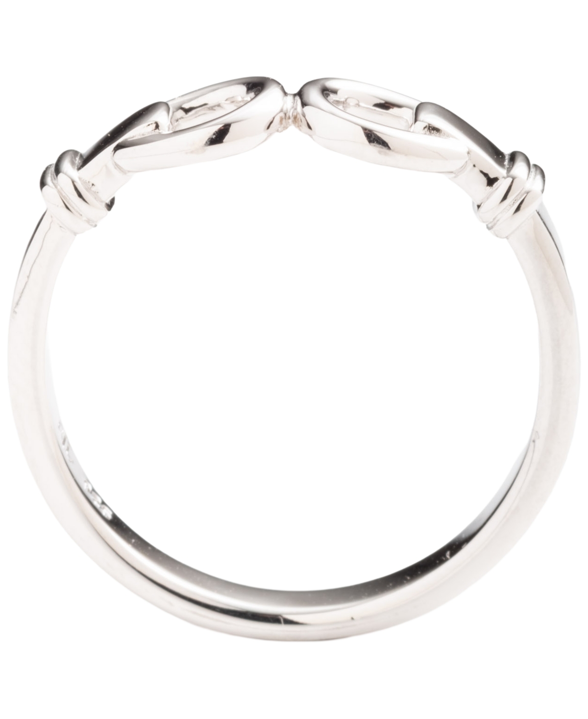 Ralph Lauren Sterling Silver Horsebit Band Ring In Metallic