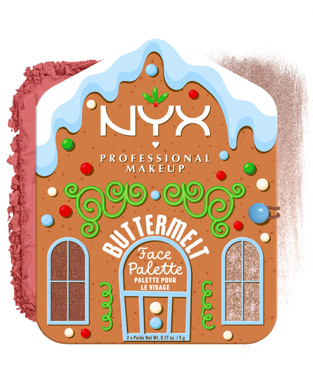 Nyx Professional Makeup Holiday Buttermelt Face Palette, 0.17 Oz.