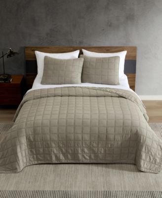 Solid Stonewashed 3-Pc. Quilt Set, King