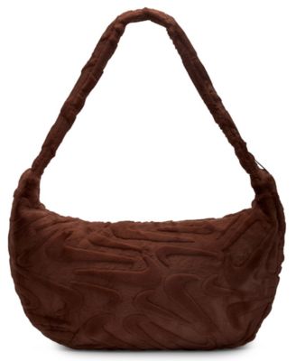 Sportswear Faux Fur Slouchy Bag