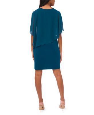 Petite Beaded Motif Overlay Dress