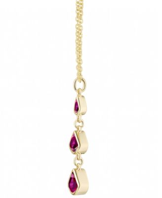 Lab-Grown Ruby Pendant Necklace (1-1/5 ct. t.w.) in 14k Gold Over Sterling Silver (Also Available in Emerald & Sapphire)