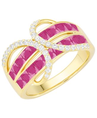 Emerald (1-3/4 ct. t.w.) and Diamond (1/3 ct. t.w.) Ring in 14k Gold (also in 14k White Gold Sapphire & 14k Gold Ruby)