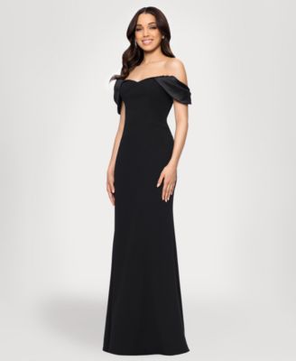 Juniors' Off-The-Shoulder Center-Back Zipper Dress