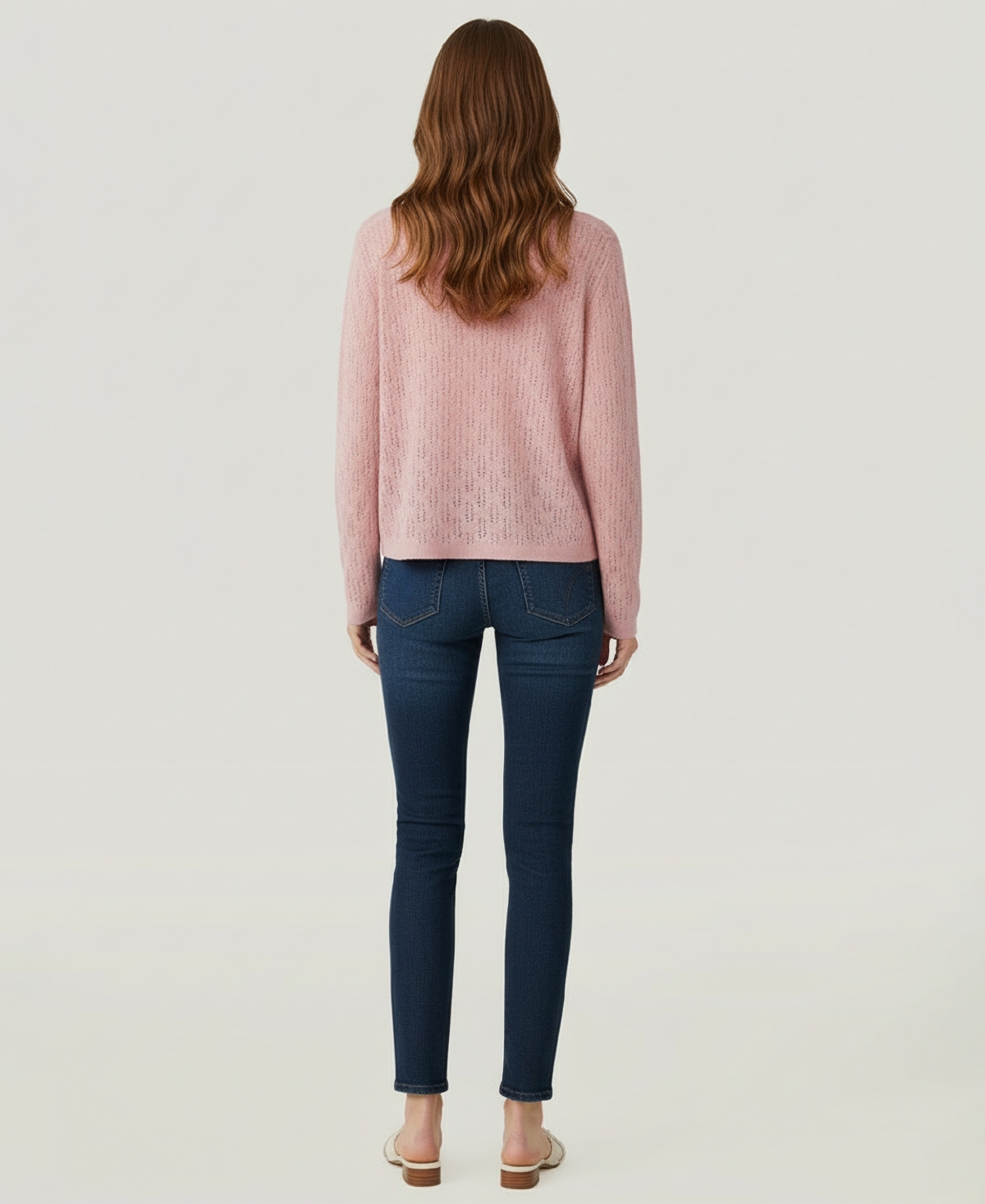 Naadam Women's Pointelle Long Sleeves Cardigan Sweater In Pink