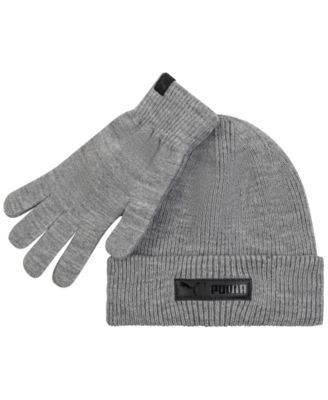 Men's 2-Piece Cuff Beanie and Gloves Set