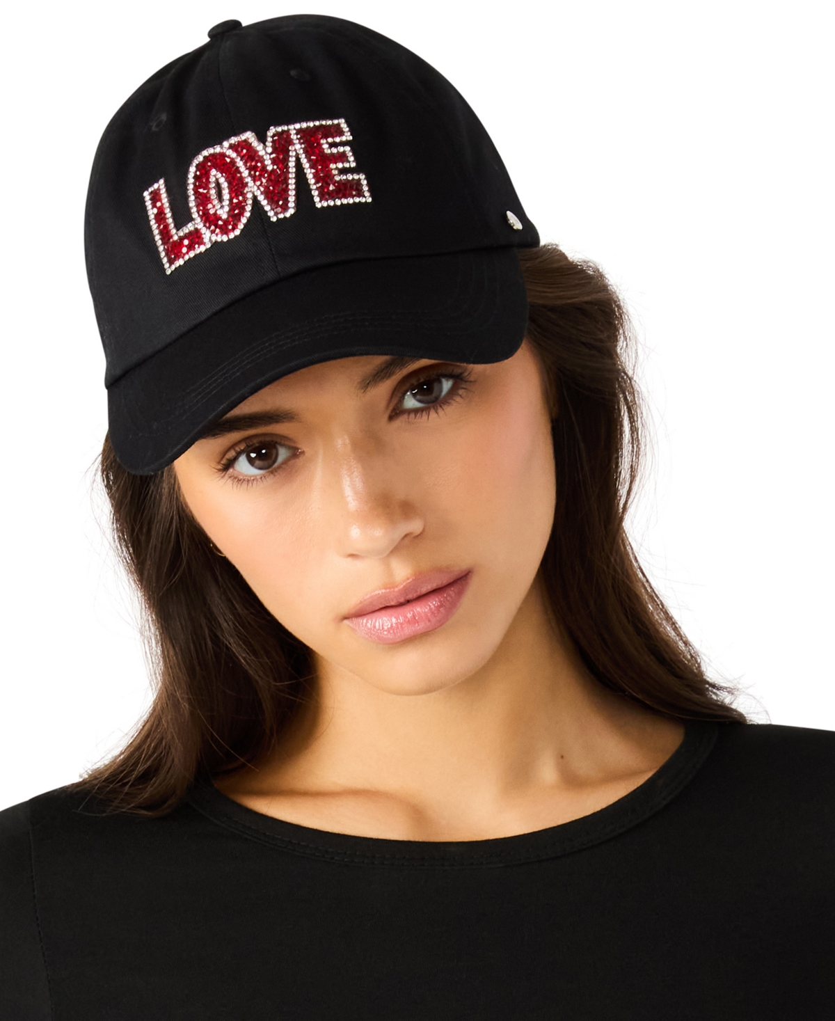 Steve Madden Caviar Love Embellishment Baseball Cap
