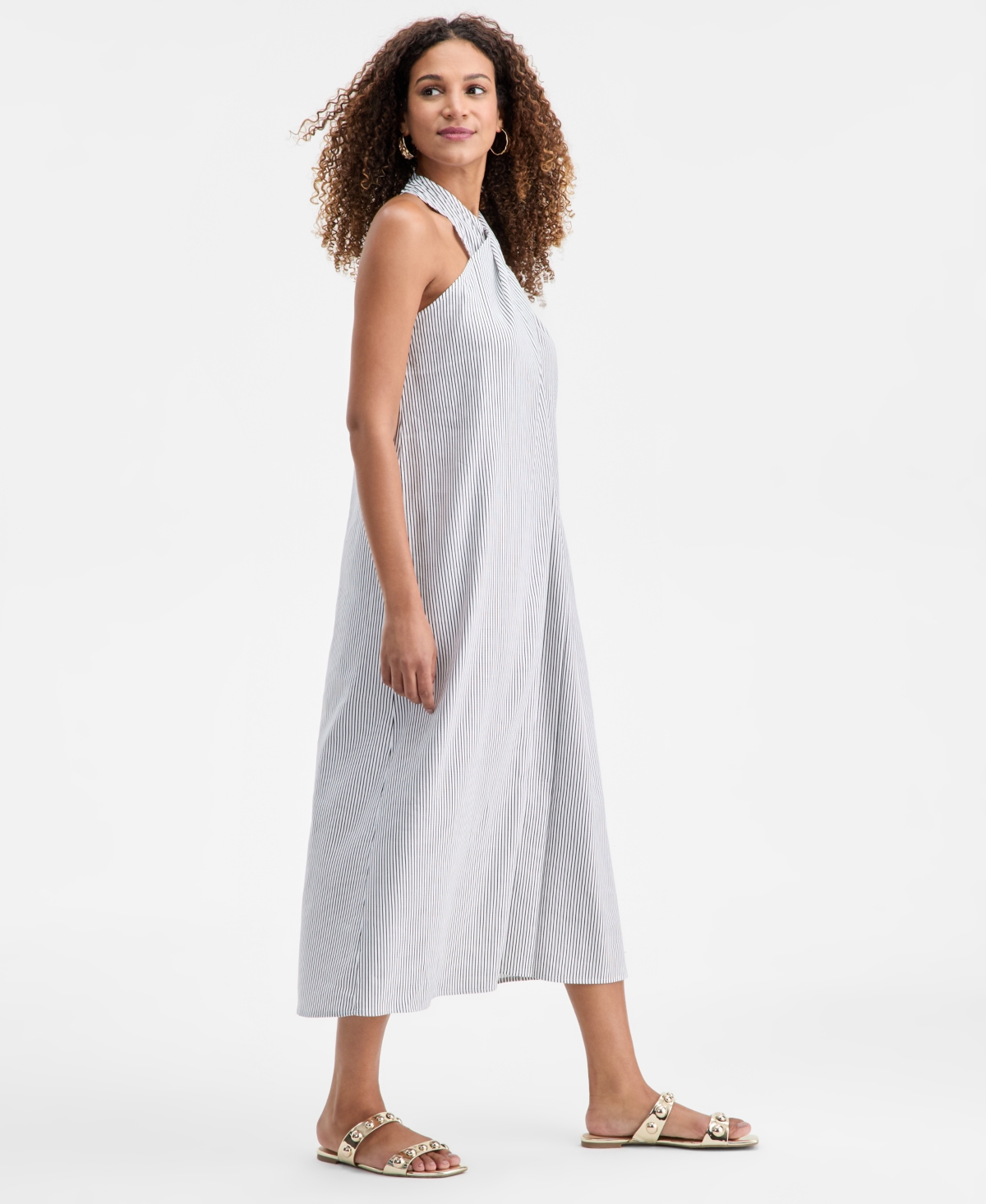 I.n.c. International Concepts Women's Crossover Halter Maxi Dress, Macy's Exclusive