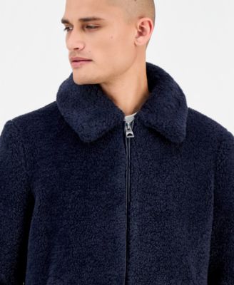 Men's Teddy Bear Fleece Bomber Jacket