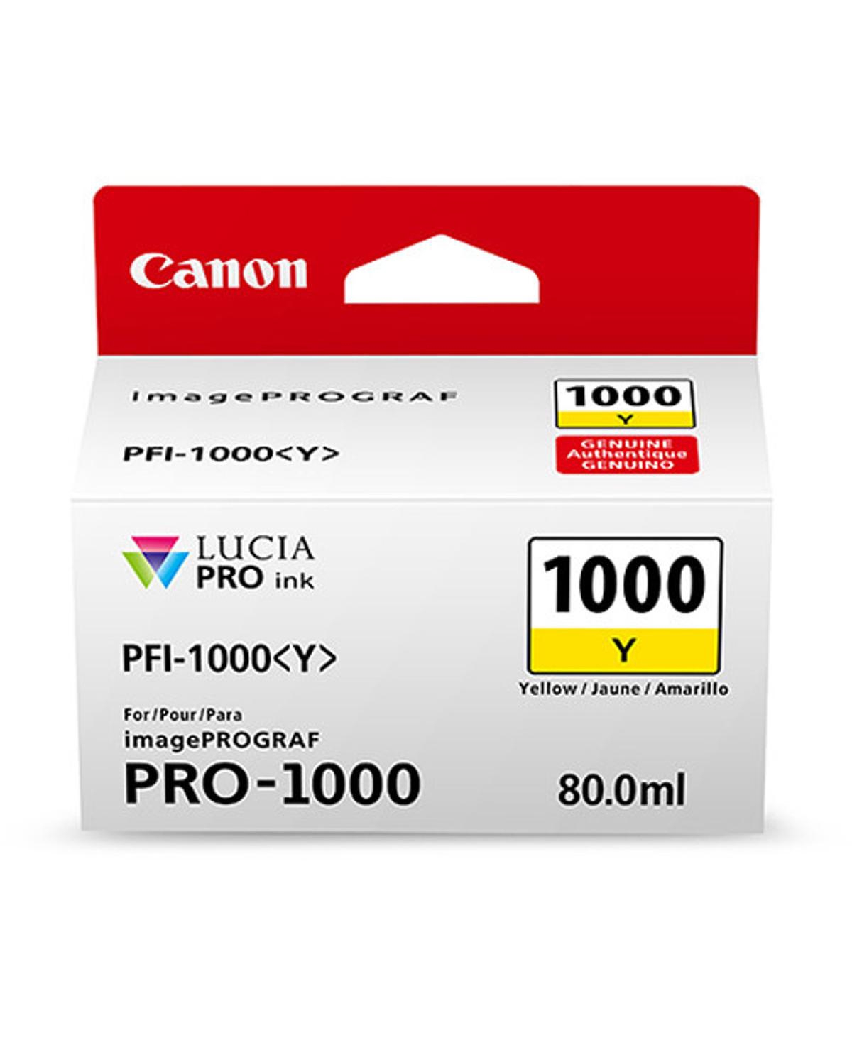 Canon 2 Pack Pfi-1000Y Yellow Lucia Pro ink for imagePROGRAF Pro-1000