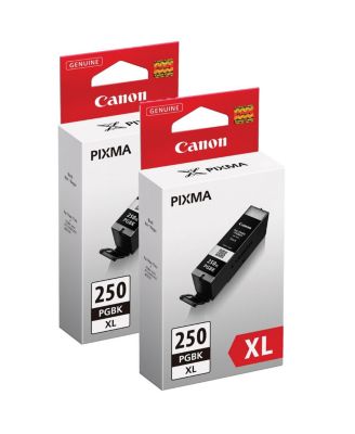 2 Pack PGI-250XL Pigment Black Ink Tank for Select PIXMA iP, iX, MG, MX Series Printers