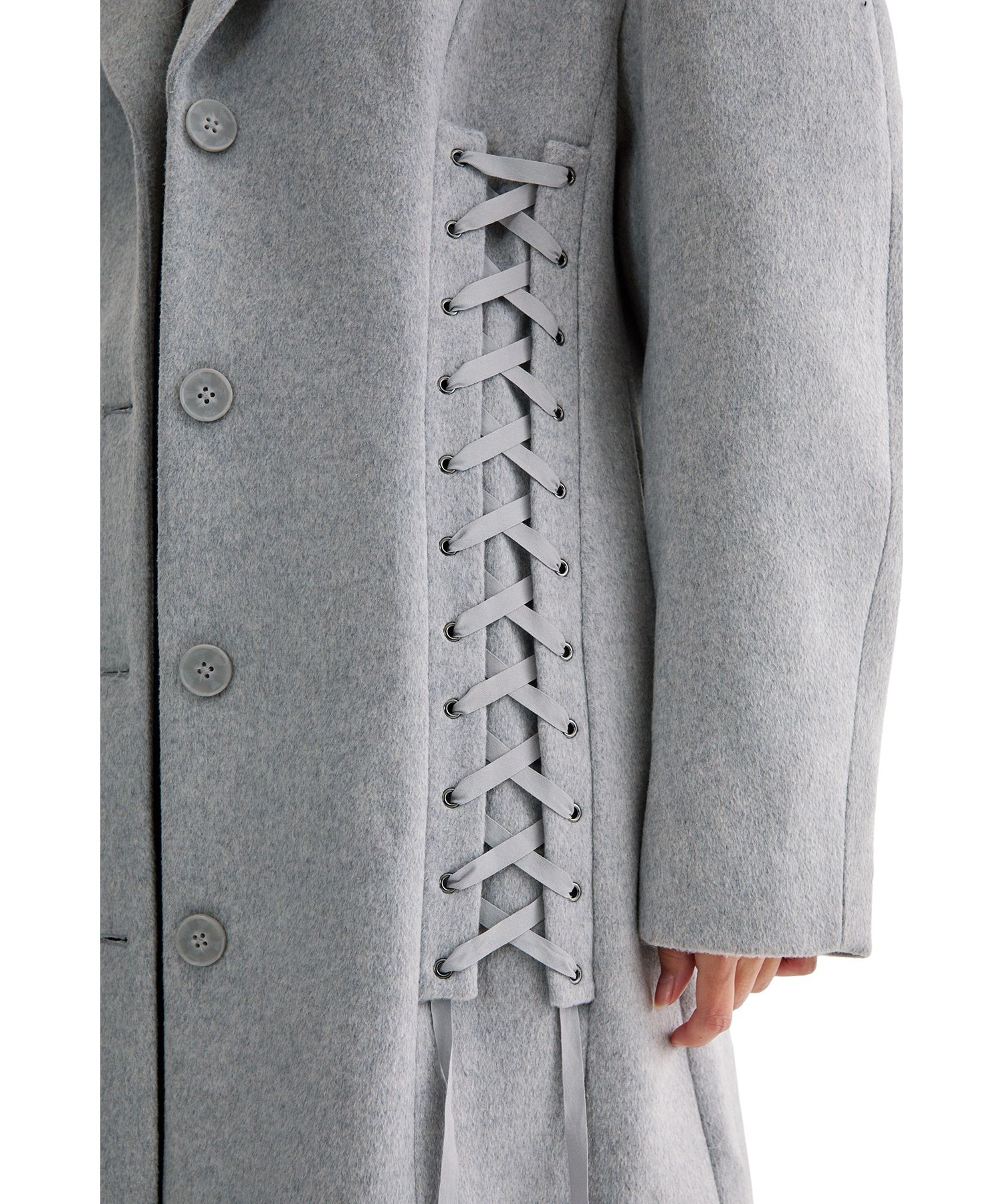 Premium Corseted Detail Maxi Coat