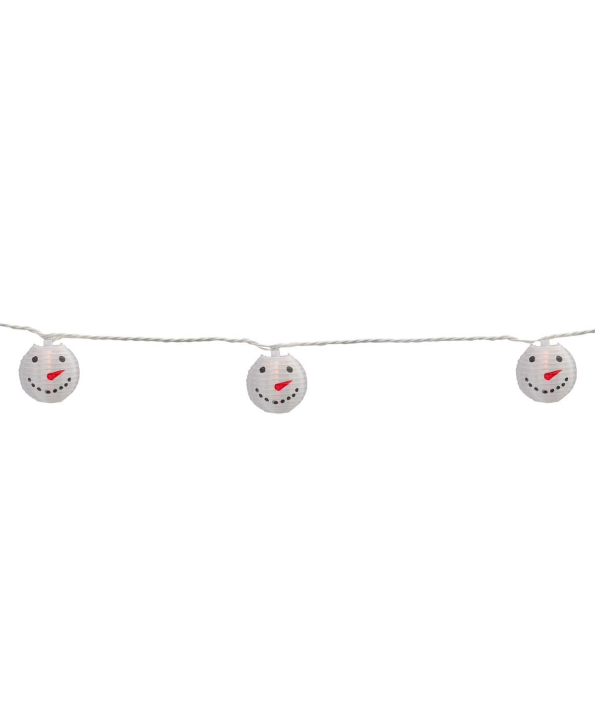 Northlight Snowman Paper Lantern String Lights In White