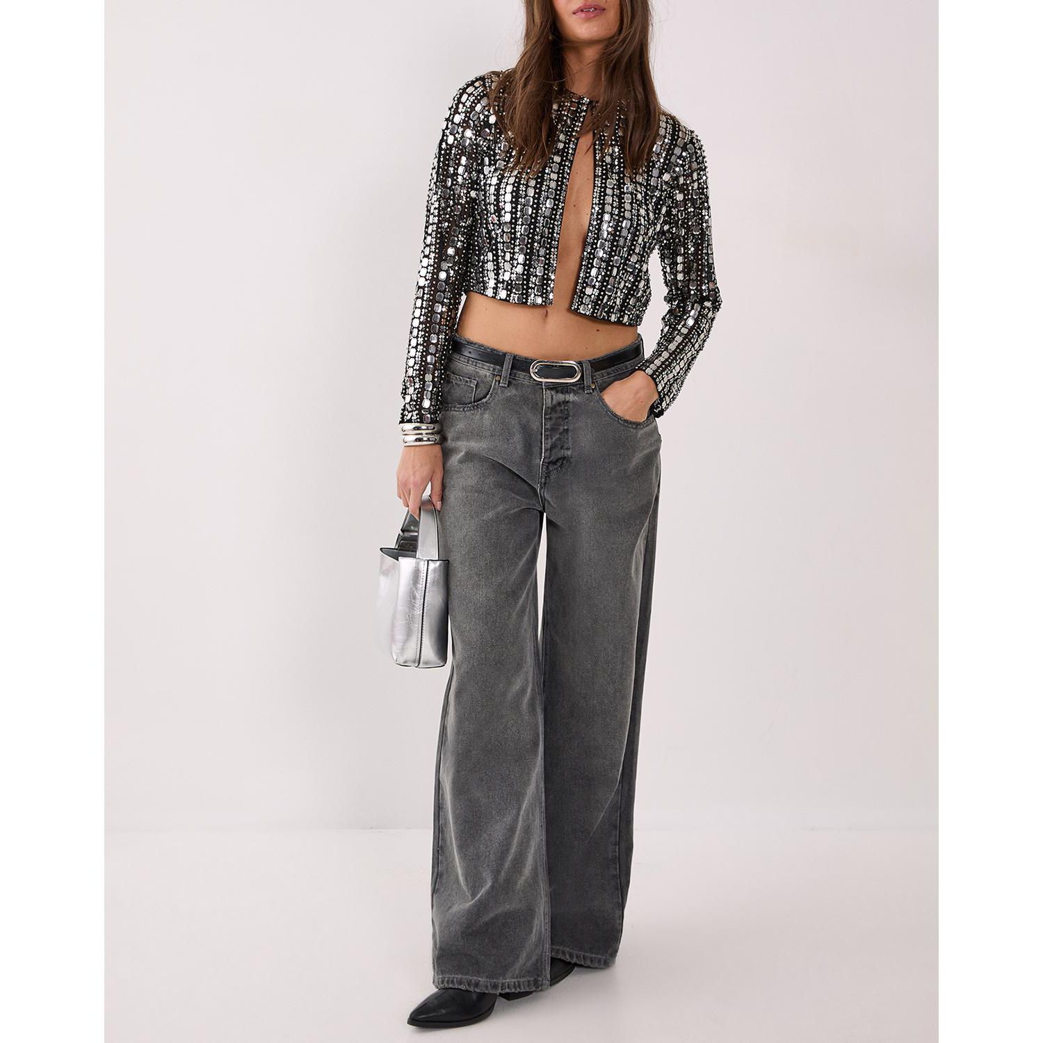 Women's Beaded Long Sleeve Jacket
