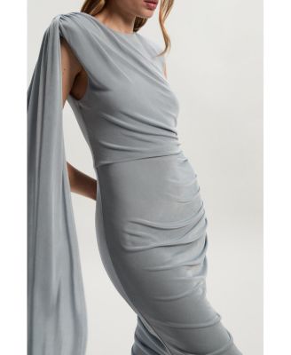 Women's Slinky Crepe Scarf Maxi Dress