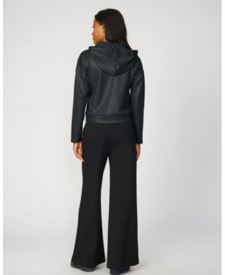 Women's Coated Bubble Hem Hoodie