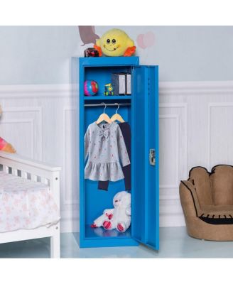 48'' Kid Locker Safe Storage Children Single Tier Metal Lockers Lock And Key