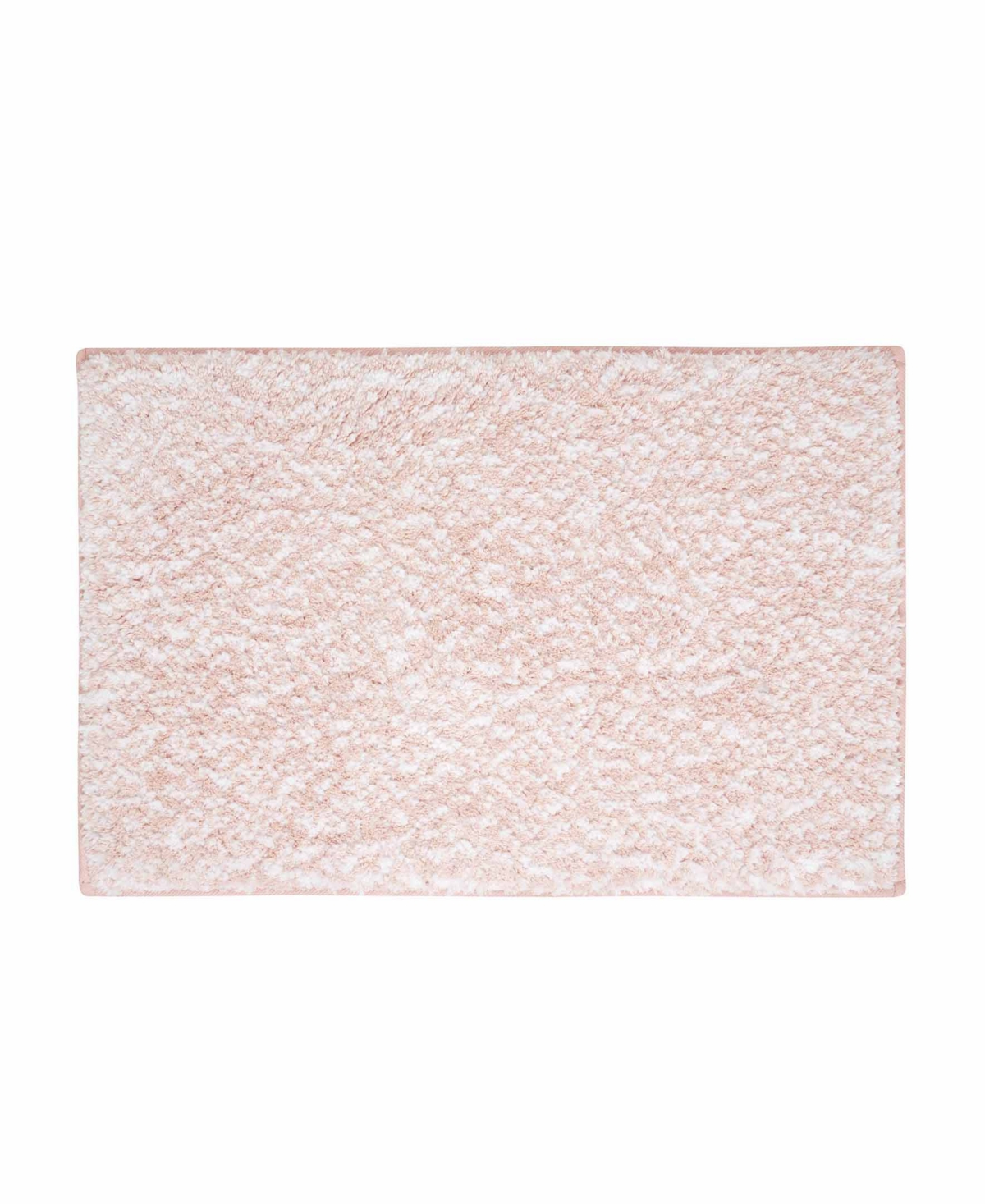 Vcny Home Heathered Memory Foam Bath Rug, 17" X 24" In Pink