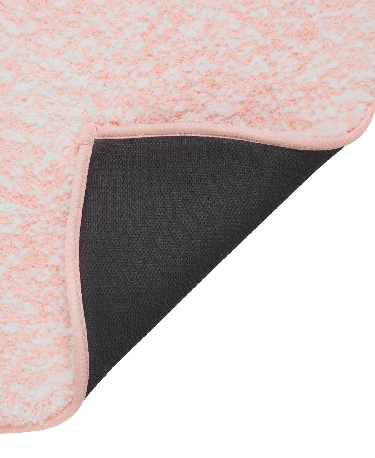 Vcny Home Heathered Memory Foam Bath Rug, 20" X 32" In Pink