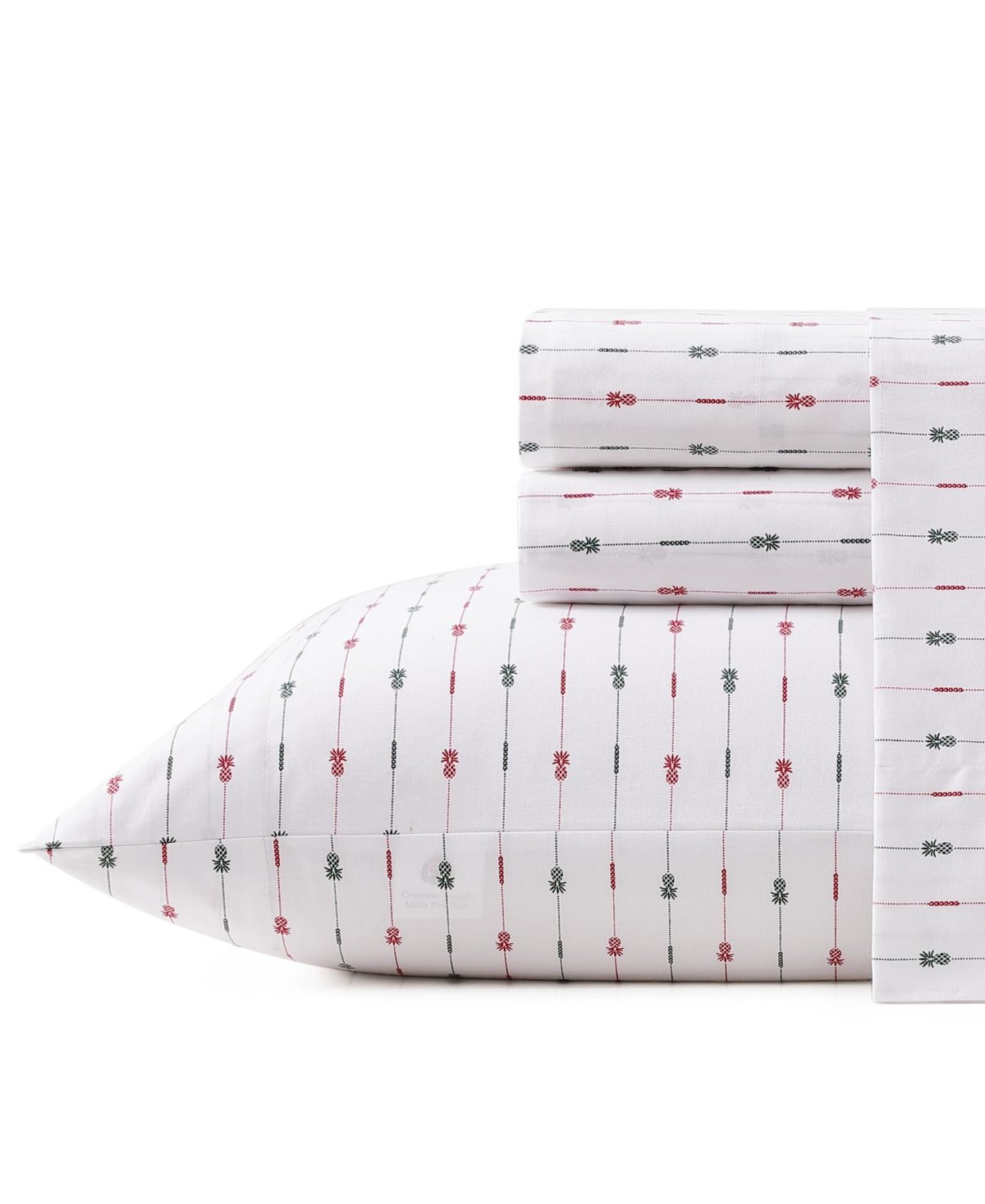 Tommy Bahama Printed Holiday 200-thread Count Cotton 4-pc. Sheet Set, Queen In White