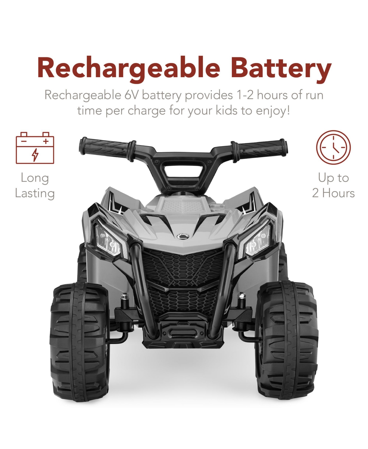 Best Choice Products 6V Kids Ride-On 4-Wheeler Quad Atv Car w/ 1.8mph Max Speed, Treaded Tires