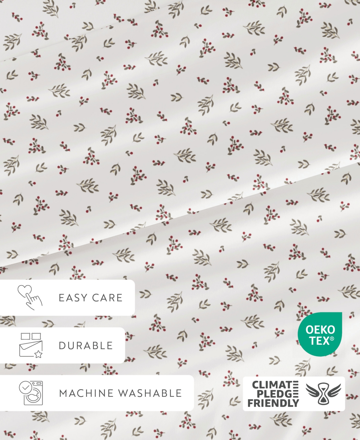 Ienjoy Home Holiday Pattern 3-pc. Sheet Set, Twin In White